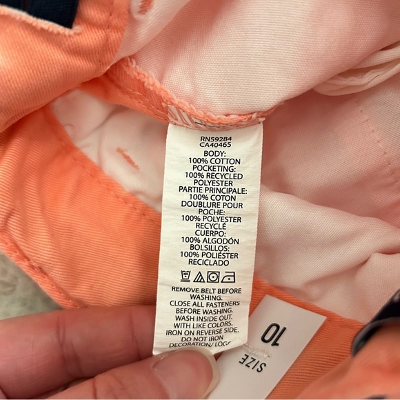 NWT Childrens Place Coral Bermuda Shorts Belted Spring Easter Size 10 - Picture 4 of 10